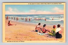 Galveston TX-Texas, Scenic View Of Beach, Antique, Vintage Postcard picture