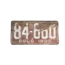 1925 Red Colorado  License Plate # 84 660 picture