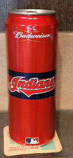 OBSOLETE 2008 24 OUNCE CLEVELAND INDIANS  BUDWEISER BEER CAN MLB BASEBALL EMPTY picture