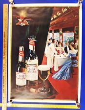 Victorian Style Poster of ORIGINAL BUDWEISER in Restaurant 37x27 NOS Beer Party picture