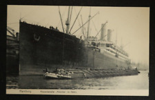 Giant Steamer America in The Harbor Postcard Steamship RPPC Ocean Liner picture