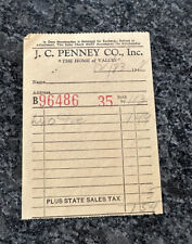 1948  J. C. Penney Co. Receipt Sales Check Ephemera Paper Slip 1940’s picture