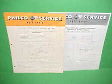 1948-1950 FORD CHEVROLET BUICK CHRYSLER PHILCO RADIO SERVICE MANUAL MODEL CR-501 picture