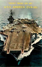 U.S.S. AMERICA CVA-66, Norfolk Naval Shipyard, Portsmouth, Va. Postcard picture