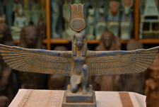 RARE Ancient Antique Of The Winged Statue Of Goddess Isis Pharaonic Antiques BC picture