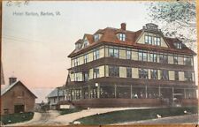 Barton, VT 1908 Postcard: Hotel Barton - West Glover, Vermont Postmark picture
