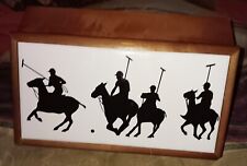 Polo Shadow Porcelain and Walnut Lined Box Signed By Artist 9x5x3 Amazing~ VGC picture