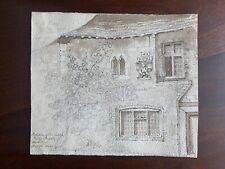Antique Drawing England Dated 1844 Old Drawing-Watercolor Art picture