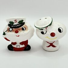 Holt Howard S.S. Noel Santa & Snowman Sailor Salt & Pepper Shakers Vintage 1959 picture