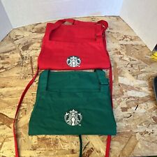 Red and Green STARBUCKS aprons picture