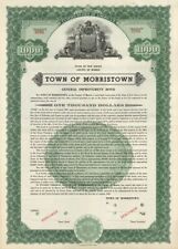 Town of Morristown - $1,000 Specimen Bond - Specimen Stocks & Bonds picture