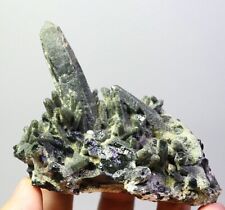 300g NATURAL Skeletal Elestial Green QUARTZ Crystal Cluster Mineral Specimen picture