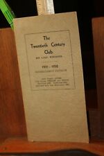 The Twentieth Century Club Rib Lake Wisconsin 1931-1932 Program  picture