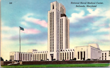 Vintage 1940's National Naval Medical Center, Bethesda Maryland MD Postcard picture