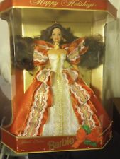RARE 1997 Misprint Green Eyes Holiday Barbie Happy Holidays Gold Special Edition picture