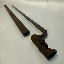 Civil War US 1800's- Rifle Socket Bayonet w/ Metal Scabbard / Winchester? picture