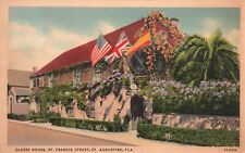 Postcard FL St Augustine Oldest House St Francis Street 1938 Vintage PC H4335 picture