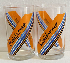 Vintage California Souvenir Drinking Glass Libbey ? Glasses Mid Century Orange 2 picture