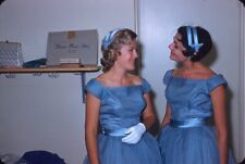 1958 Two Bridesmaids Smiling Before Wedding Vintage 35mm Slide picture