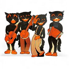 Vintage 1940’s Halloween Scat Cat Band Decorations Beistle  picture