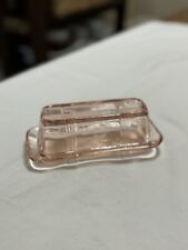 pink depression glass Butter Dish picture