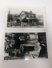 2 RPPC Bret Harte Cabin Big Oak Flat Road, Mariposa County, CA ca 1950s Postcard picture