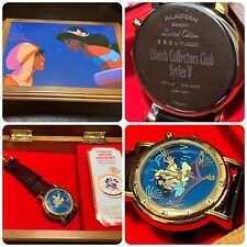 Vintage Disney Aladdin Limited Edition FOSSIL Watch in Music Box NOS  picture