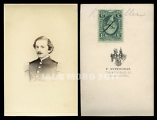ID’d Civil War Soldier By Gutenkunst Philadelphia 1860s CDV Photo with Tax Stamp picture