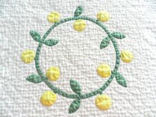 1900-1930s Handmade Yellow Green Quilt picture