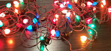Vintage lot of 6 Strings holiday Christmas tree color lights bulbs 1 1/4” picture