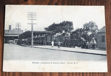 New York Elmira Depot Postcard Delaware Lackawanna 1900s Train Depot picture