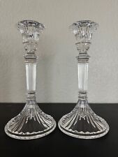 Lenox Collection Full Lead Crystal Candlestick Holders 8.5” Tall picture