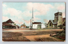 1908. LACONIA, NH. DEPOT SQUARE. POSTCARD L29 picture