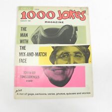 1966 1000 JOKES MAGAZINE THE MAN WITH THE MIX AND MATCH FACE FUNNY CARTOONS  picture