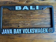 Rare Vintage Volkswagen dealership license plate frame Java Bay VW in Bali picture