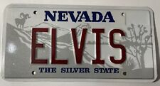 VTG 90s Nevada The Silver State Elvis Novelty Aluminum License Plate picture