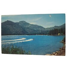 Postcard Donnor Lake California Boating Swimming Fishing Resort Chrome Posted picture