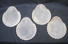 Slip Shades (4) Vintage Glass Clam Shells Vintage Sconce VG Condition Odeon? picture