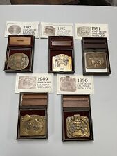 Lot Of 5 Pre Owned 1989-1993 John Deere Calendar Medallions picture