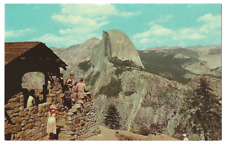 Yosemite National Park California c1950's Glacier Point, Lookout, tourists picture
