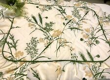 A Vintage SEARS Perma Prest Quilted Sham Rare With Tan Flowers Green Leaves picture