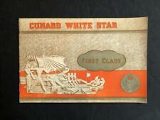 CUNARD WHITE STAR Ocean Liner 1st CLASS to NYC RMS QUEEN MARY ELIZABETH BOOK 40s picture