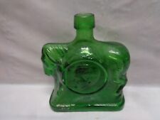 1968 Wheaton Democrat Donkey Humphrey Muskie' 68 Green Glass Decanter Bottle picture