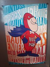 Vintage Original 70s Budweiser Bud Man Poster picture