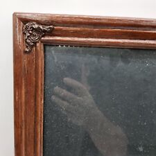 Vintage photo Frame dark wood ornate corners fits 8x10 picture picture