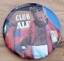 ALF Vintage 80s Pin Button CLUB ALF Brown Furry Alien Comedy 🎭 🛸 picture