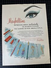 Vintage 1960 Maybelline Cosmetics Print Ad picture