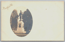 Antique Postcard- RPPC - Civil War Monument - Westfield Massachusetts - MA picture