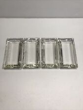 Vintage Mid Century Glass Rectangular Ashtrays Lot Of 4 - 5” x 2.5” picture