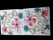 Vintage MCM Vera Neumann Cotton Floral table topper picture